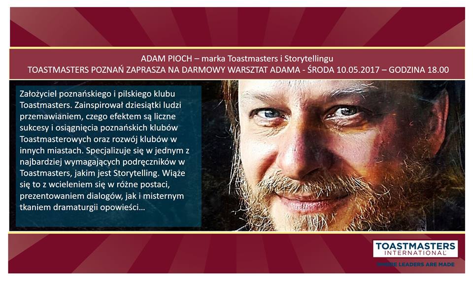 Adam Pioch – marka Toastmasters i Storytellingu
